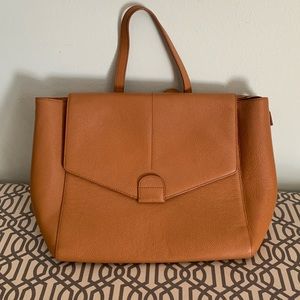 Tan leather convertible backpack